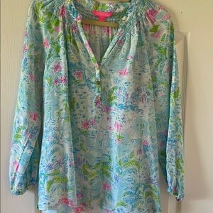 Lilly Pulitzer Women's Multicolor Tropical Blouse